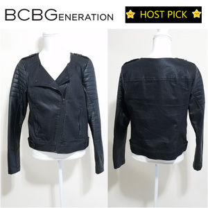 BCBGeneration Women's Moto Jacket Black Size L